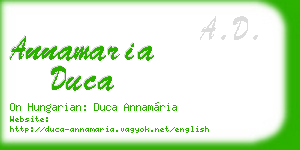 annamaria duca business card