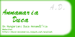 annamaria duca business card